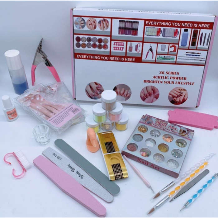 36 Series Acrylic Nail Starter Kit  Complete Professional Acrylic Nail Set with Nail Tips, Acr...