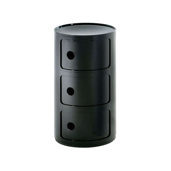 MHome 3 Tier Rounded Cabinet  Detachable Round Nightstand & Lightweight End Table with Storage