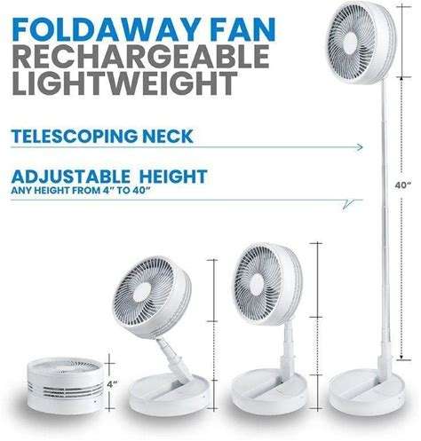 Portable Rechargeable Foldable Desk Fan