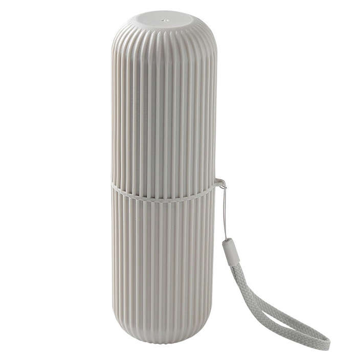 2-in-1 Cylinder Toothbrush Storage Container & Mouthwash Cup  Travel-Friendly & Hygienic