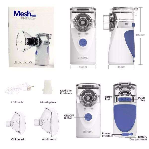 Portable Ultrasonic Nebulizer Mini Handheld Inhaler Respirator
