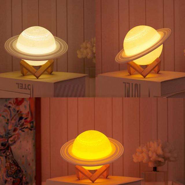 3D Saturn Light Lamp with 16 LED Colors  Remote & Touch Control
