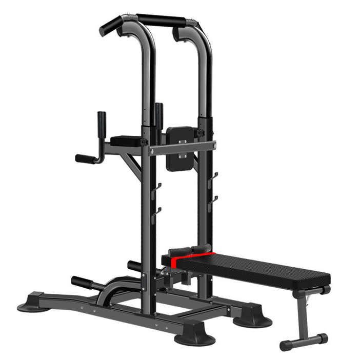 Pull Up Bar Gym Fitness Equipment Power Tower With Bench and Barbell Stand