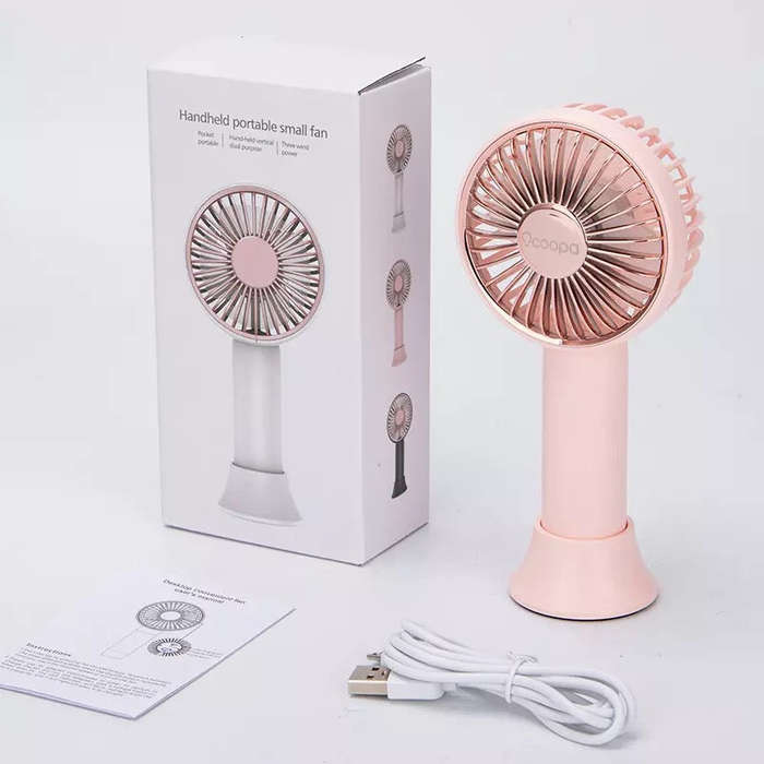Handheld Small Fan Portable Mini Pocket Fan(Pink)