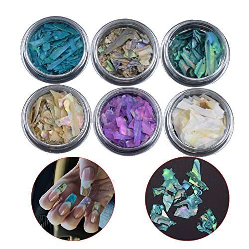 3D Irregular Shell Flakes Nail Art Decoration - 5Pcs