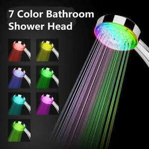 Shower Head LED Rainfall Shower Sprayer Automatically Color-Changing Temperature
