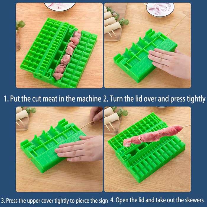 Barbecue Stringer Skewers Kebab Maker Box Machine