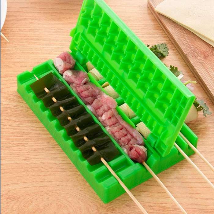 Barbecue Stringer Skewers Kebab Maker Box Machine