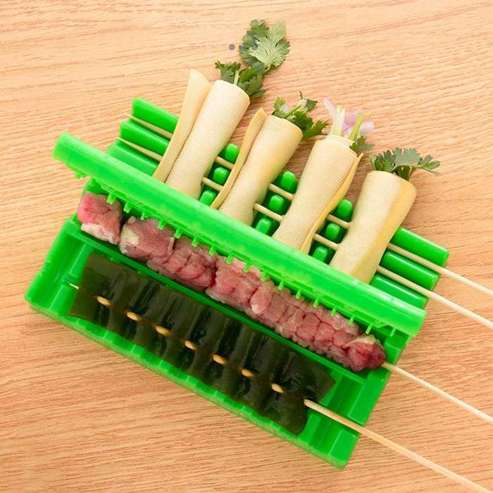Barbecue Stringer Skewers Kebab Maker Box Machine