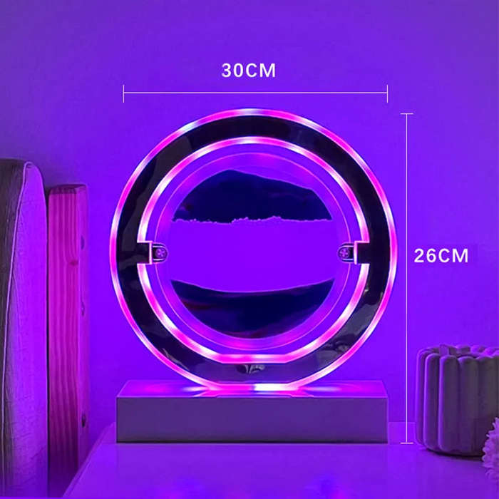 3D QuickSand  LED Moving Sand Art Lamp with Bluetooth Speaker