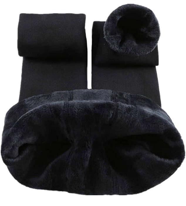 Women Fleece inner Winter Leggings - Black