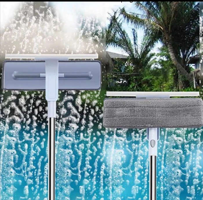 Telescopic Rod Window Cleaner Long Handle Cleaning Brush Mop For Washing Windows Bendable Glass W...