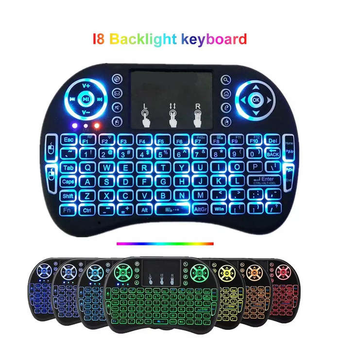 Backlight Wireless Keyboard 2.4GHz Air Mouse English Russian Version for Android TV BOX Mini PC S...
