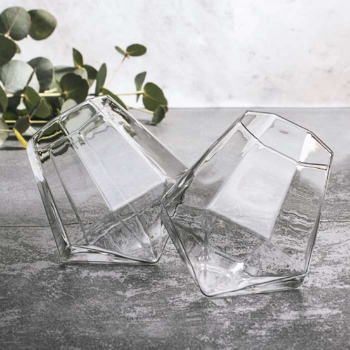 Diamond Whiskey Glasses Set of 6