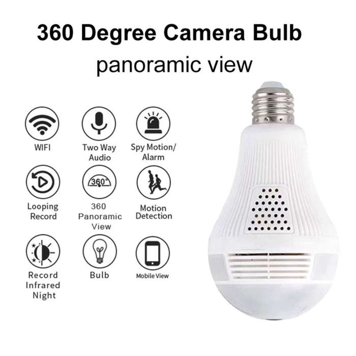 3D IP Camera Light Bulb