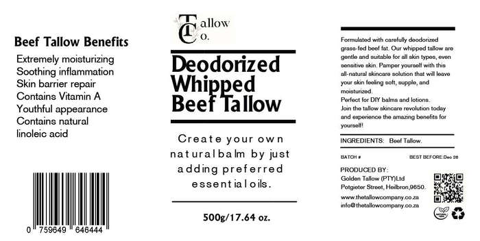 Premium Whipped Beef Tallow - Deodorized