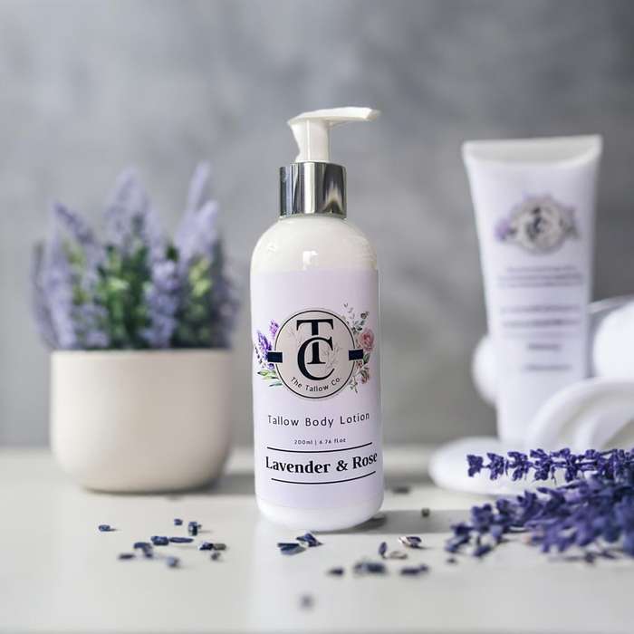 Tallow Hand & Body Lotion - Lavender & Rose