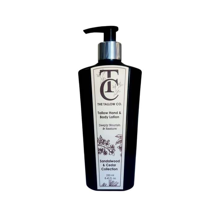 Tallow Hand & Body Lotion - Sandalwood & Cedar Collection