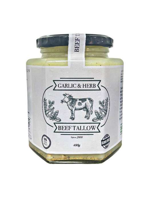 Premium Beef Tallow Garlic & Herb 500ml