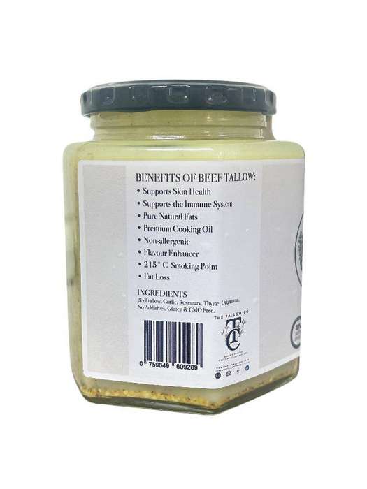 Premium Beef Tallow Garlic & Herb 500ml