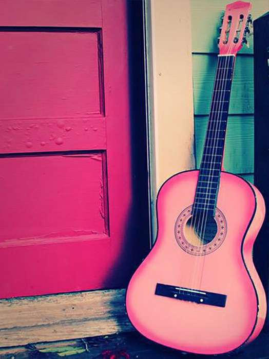 Pink guitar