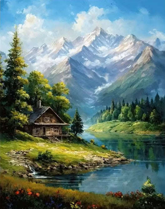 PAINT BY NUMBERS - Forest scenery