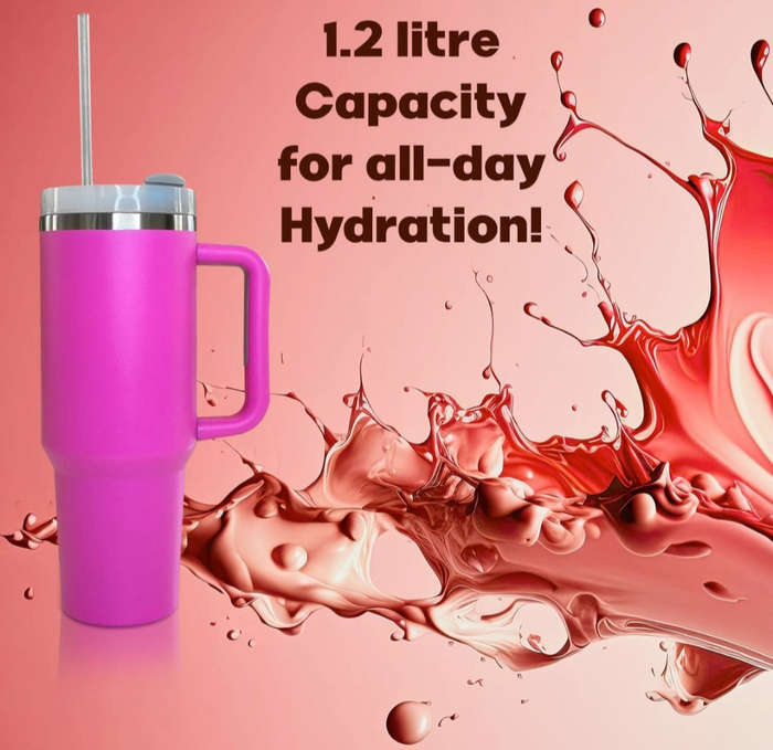 Tumbler Stainless Steel Barbie Pink 1.2L