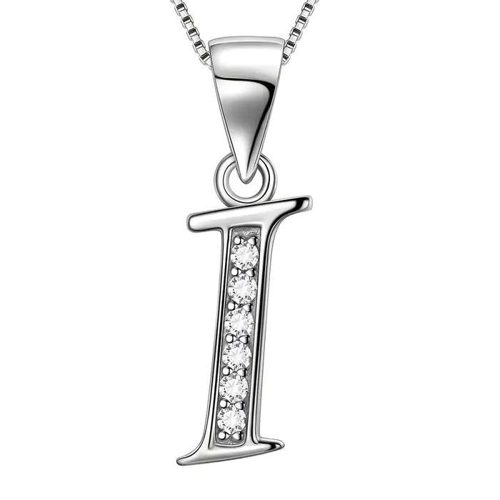 Aurora Tears Letter Necklace Initial 925 Sterling Silver