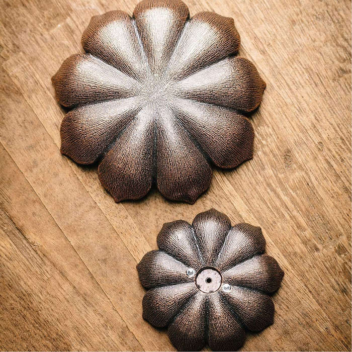 Brass Lotus Incense Holder For Sticks With Ash Catcher Anti-Ash Burner Gift