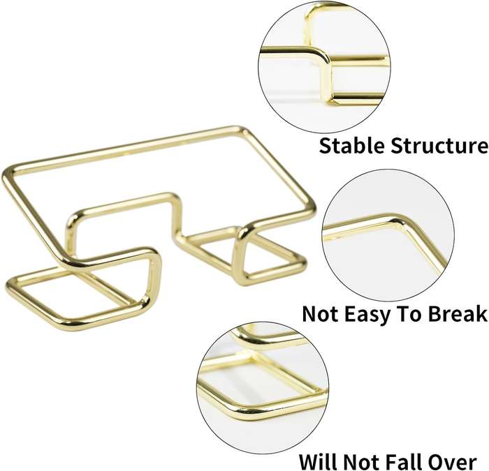 2 Pack Metal Gold Business Card Holder Display For Desk Home Office-Premium