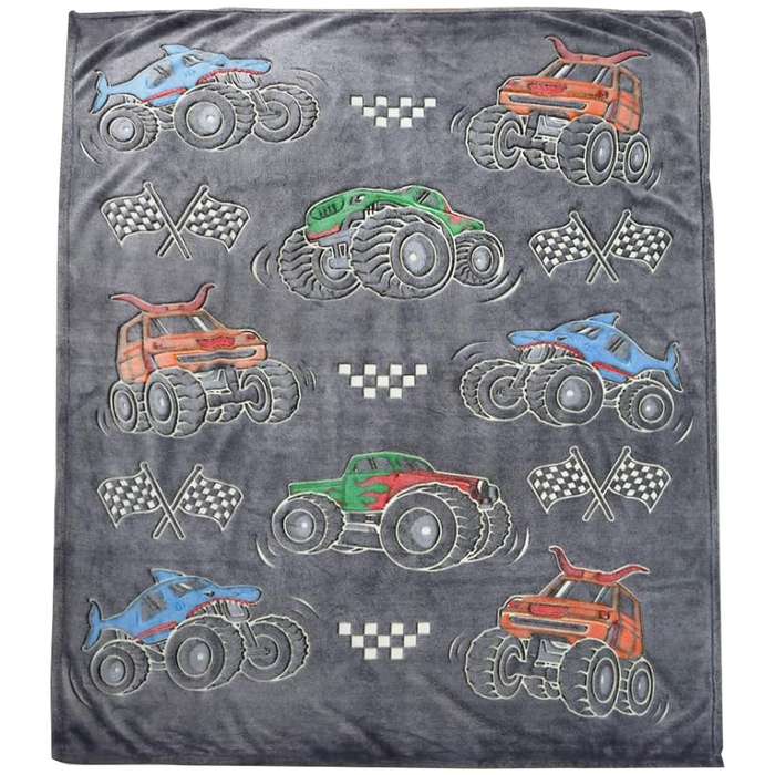Glow in The Dark Blanket Soft Fleece Cartoon Throw Blanket for Kids Bed Sofa