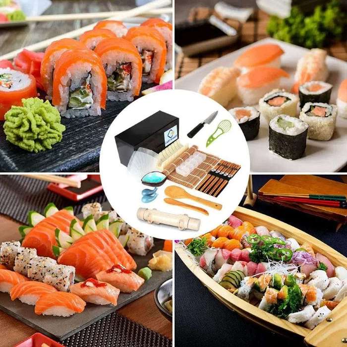21 in 1 Sushi Making Kit With Bazooka Roller