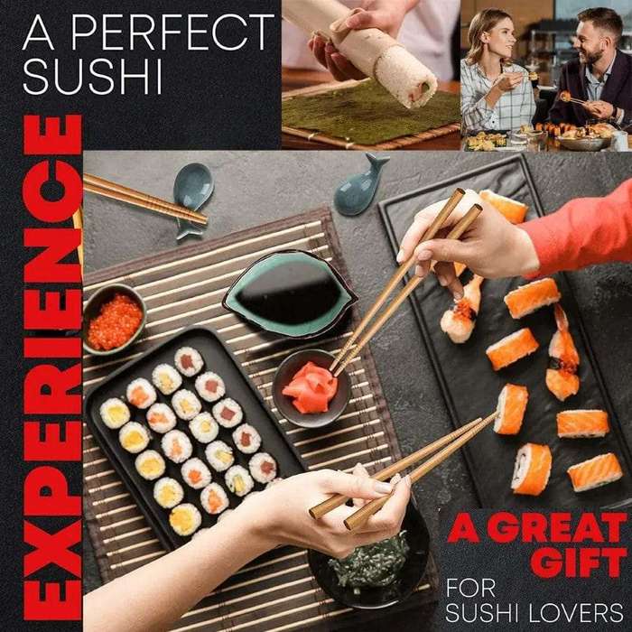 21 in 1 Sushi Making Kit With Bazooka Roller