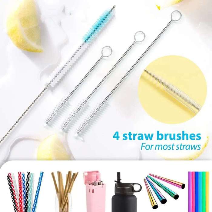 8 Pack Bottle Cleaner Brush Set - Long Handle