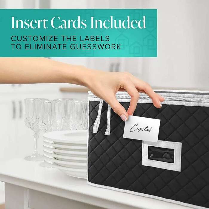 Glassware Storage Organiser Quilted Moving Packing Boxes- Holds 12 Wine Glasses