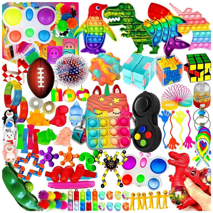 120 Pack Deluxe Bundle Sensory Fidget Toys For Kids Adults