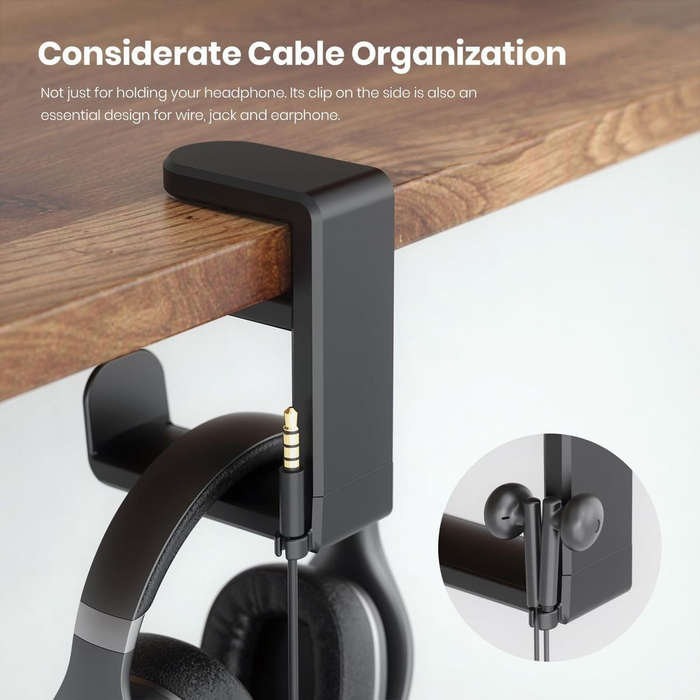 2-Pack 360 Rotating Headphone Stand Holder Gaming Swivel Headset Hanger