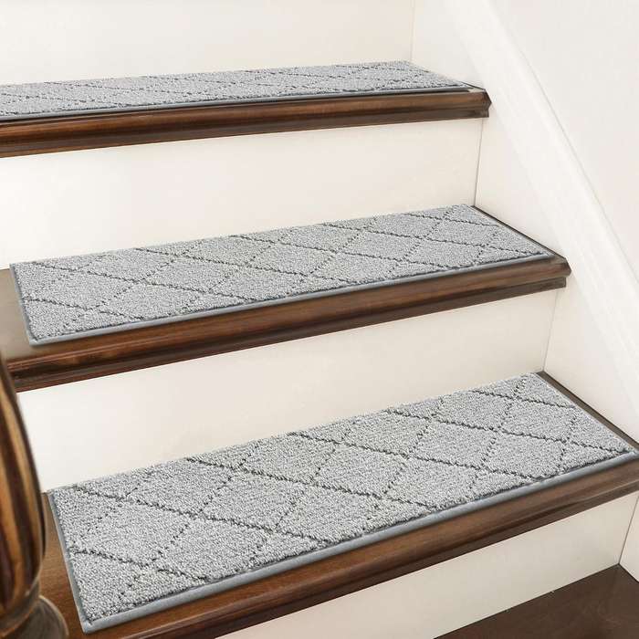 |15 Pack Edging Stair Treads Non-Slip Carpet Mat For Wooden Floor-76x20cm