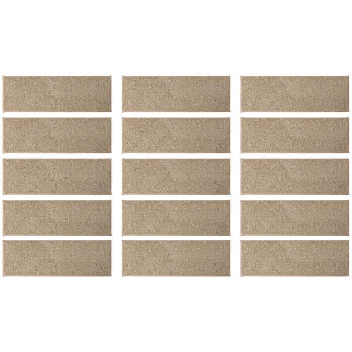 |15 Pack Edging Stair Treads Non-Slip Carpet Mat For Wooden Floor-76x20cm