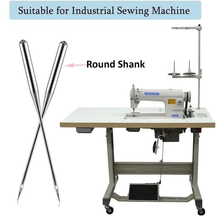 100 Pack Industrial Sewing Machine Needles 6 Sizes-Round Shank