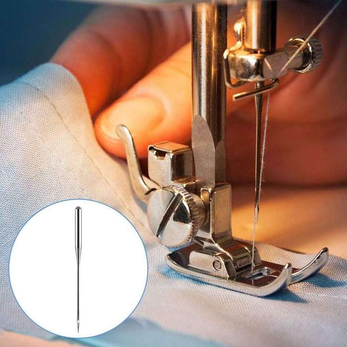 100 Pack Industrial Sewing Machine Needles 6 Sizes-Round Shank