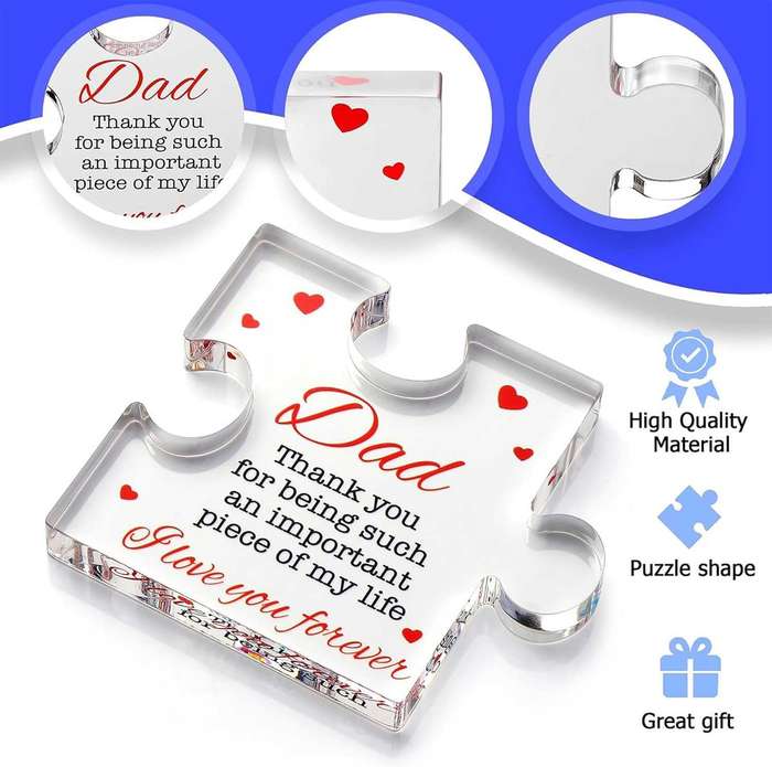 Mini Acrylic Decorative Sign Gift For Dad Birthday Thank You Father's Day|