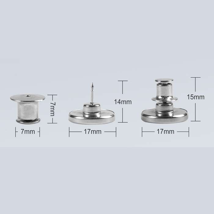 12 Pack Button Pins for Loose Jeans Instant Replacement No Sew Snap