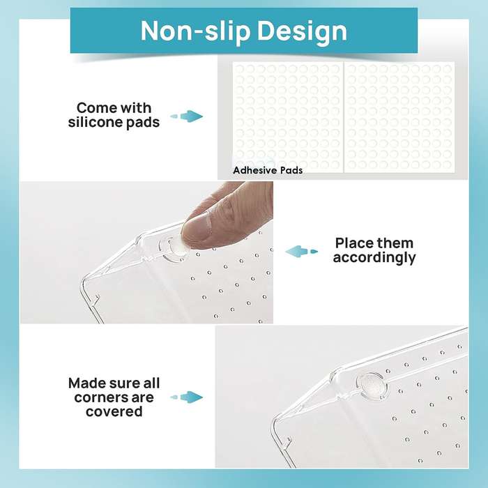 10 Piece Clear Acrylic Plastic Drawer Organizer Set 3 Sizes For Cosmetics