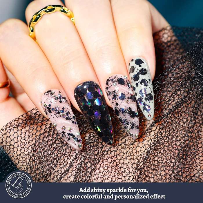 Holographic Chunky Glitter Metallic Bulk Laser Sequin For Nail Craft 150g