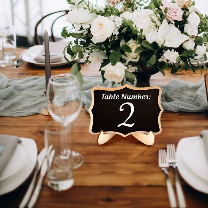 20 Pack Mini Chalkboard Signs With Markers Wooden Framed Labels Easel Stand