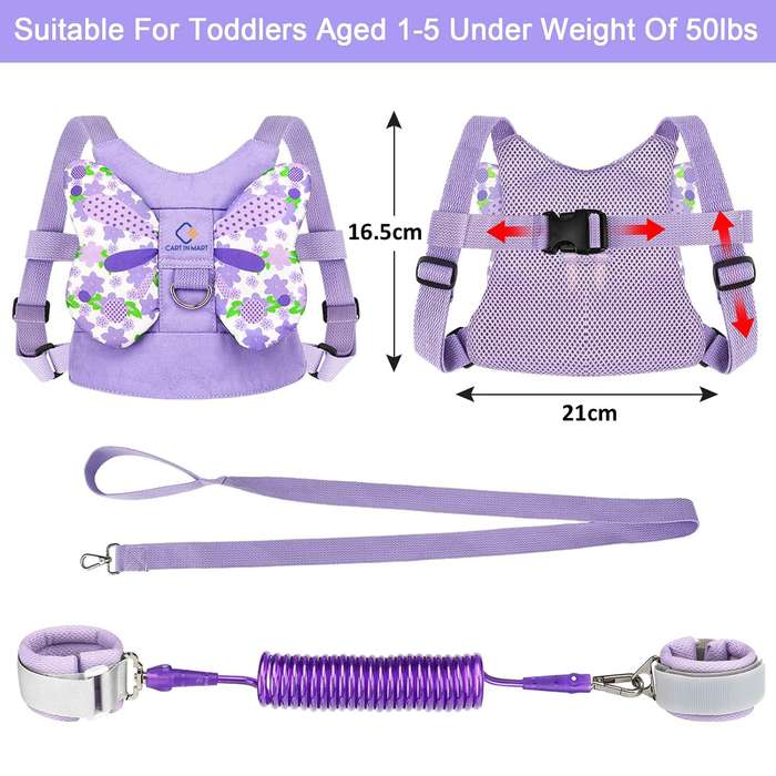 3 in 1 Toddler Harness Leash & Baby Anti Lost Wrist Link Holder For Walking
