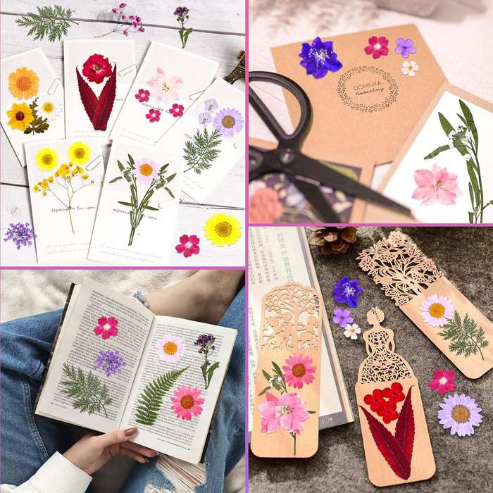 140 Pack Dried Pressed Flowers For Resin Scrapbooking Candle Soap Nail Art