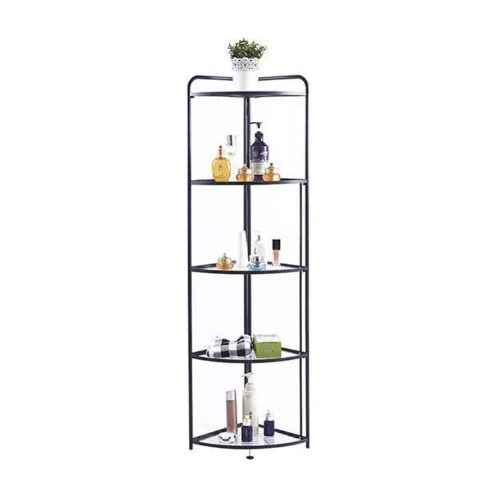 5 Tier Storage Rack Organizer - Stylish Metal 5 Tier Multipurpose Kitchen Shelf Corner Storage Ra...