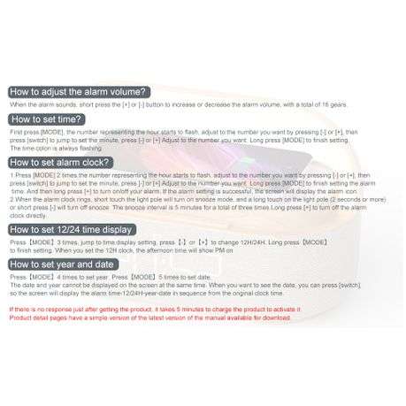 Fashionable Smart Alarm Clock with Adjustable Nightlight, Fast Wireless Charging, FM Radio, and S...